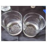 Lot of Vintage Barware: Martini Glasses, Shot Glasses, Cocktail Mixer Glasses, Advertising Swizzle Sticks