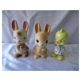 Lot of 27 Vintage Ceramic Figurines Collection: 7 Dwarfs, Bunny Rabbits, Chicken, Christmas Items, Bookends and more