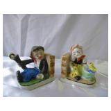 Lot of 27 Vintage Ceramic Figurines Collection: 7 Dwarfs, Bunny Rabbits, Chicken, Christmas Items, Bookends and more