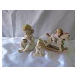 Lot of 27 Vintage Ceramic Figurines Collection: 7 Dwarfs, Bunny Rabbits, Chicken, Christmas Items, Bookends and more