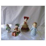 Lot of 27 Vintage Ceramic Figurines Collection: 7 Dwarfs, Bunny Rabbits, Chicken, Christmas Items, Bookends and more