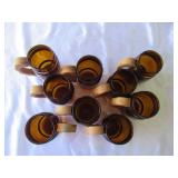 Lot of 9 Vintage 1960s Cowboy Western Themed Barrel Mugs. Siesta ware. Made in USA