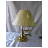 Lot of Vintage 3 1970s -1980s Table Top Lamps Polished Gold Tone & Glass