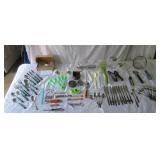 Lot of various Vintage Kitchen Utensils, Silverware, Openers, some Stainless Steel and more