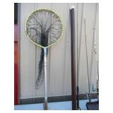 Vintage Lot of Fishing Items: Rods, Tackle, Tackle Boxes, Fishing Net, Rod Holder case, Fishing Reels and more