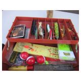 Vintage Lot of Fishing Items: Rods, Tackle, Tackle Boxes, Fishing Net, Rod Holder case, Fishing Reels and more