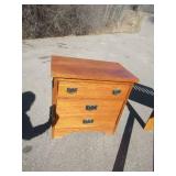 Wood Twin Size Bed Frame and Night Stand.Headboard Footboard  Mission Style