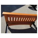 Wood Twin Size Bed Frame and Night Stand.Headboard Footboard  Mission Style