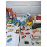 LG Lot of Vintage Toys: Fisher Price, Steel vehicles, Disney Dalmation 101 in Box, Game Board, Ertl, Games, Ginny Carry Case & more