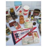 Lot of Vintage Items: Advertising Tins and boxes and more