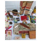 Lot of Vintage Items: Advertising Tins and boxes and more