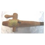 Lot of Vintage Wicker & Wood Household Items: Baskets, Lazy Susan, wooden Antique Spigot, and more