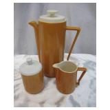 Lot of Vintage Ceramic Decorative Items: Painted Plate, Teapot, Coffee pot w/ Sugar & Creamer, Ashtrays, Creamers and more