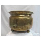 Lot of Brass tone Items: Large pot, Cup & Saucer, Trivets, Candle holders & Snuffer and more