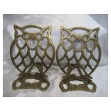 Lot of Brass tone Items: Large pot, Cup & Saucer, Trivets, Candle holders & Snuffer and more