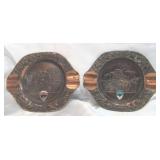 Lot of Brass tone Items: Large pot, Cup & Saucer, Trivets, Candle holders & Snuffer and more