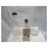 Lot of Vintage Glass Bottles & Jars. Collectible