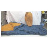 Lot of Camping Gear:  2 Sleeping bags w/covers, sleeping Matts, and Pillow. Eddie Bauer, Coleman, Field & Stream