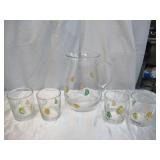 Lot of Citrus Themed Drinkware Sets. 2 are New in original boxes. Oranges Limes Lemons