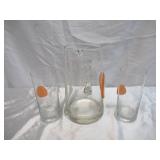 Lot of Citrus Themed Drinkware Sets. 2 are New in original boxes. Oranges Limes Lemons