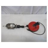 Vintage Craftsmen Metal Cage Work Light with Retractable Cord