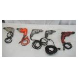 Lot of Vintage Electric Drills: Black & Decker, SKIL, Toolshop