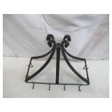 Lot of Kitchen / Coffee Items: 2 Metal Wall Mount Racks with Hooks, Mr. Coffee 4 Cup Coffee Maker.