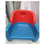 Lot of Vintage Toys: Fisher Price Chairs, Barbie Doll, Halloween Makeup, Wigs, Child