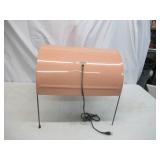 Vintage 1930s Metal Heating Lamp Pink/Peach. Works!