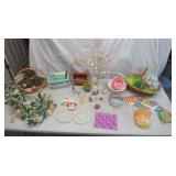 Easter Decorations: Easter Egg Tree, Baskets, Easter Grass, Eggs and more.