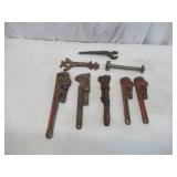 Lot of Pipe Wrenches and more
