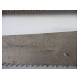 Lot of Vintage Hand Saws, Miter box, Coping Saws & various blades.
