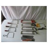 Lot of Vintage Coping Hand Saws, Replacement blades, 1 is Stanley