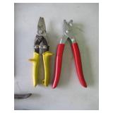 Lot of Vintage Tin Cutting Snips, Shears, Pliers and more