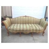 Vintage wood frame Sofa with down cushion