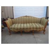 Vintage wood frame Sofa with down cushion