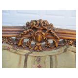 Vintage wood frame Sofa with down cushion