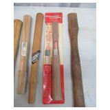 Lot of 7 Vintage Nail Hammer Handles & 3 Crowbars Pry Bars