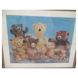 Framed Watercolor Art Print by Lois Osterberg "Gentle Bears" Local Wisconsin Artist