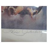 Framed Watercolor Art Print by Lois Osterberg "Gentle Bears" Local Wisconsin Artist