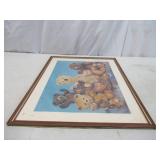 Framed Watercolor Art Print by Lois Osterberg "Gentle Bears" Local Wisconsin Artist