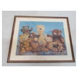 Framed Watercolor Art Print by Lois Osterberg "Gentle Bears" Local Wisconsin Artist