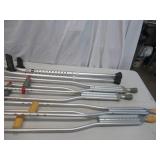 3 Sets of Aluminum Crutches
