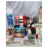 Lot of Sewing & Quilting Notions: Batting, Knitting Needles & Yarn, Electric scissors, Pantograph, Steam roller and more