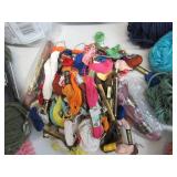 Lot of Sewing & Quilting Notions: Batting, Knitting Needles & Yarn, Electric scissors, Pantograph, Steam roller and more