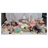 Lot of Vintage Sewing Craft items:  Lace, Ribbon, Notions