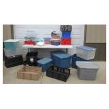 Lot of Totes, Tubs, Trays and baskets