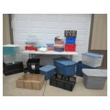 Lot of Totes, Tubs, Trays and baskets