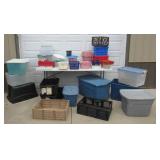 Lot of Totes, Tubs, Trays and baskets