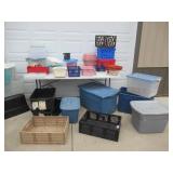 Lot of Totes, Tubs, Trays and baskets